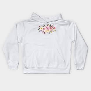 Pastel Watercolor Roses Kids Hoodie